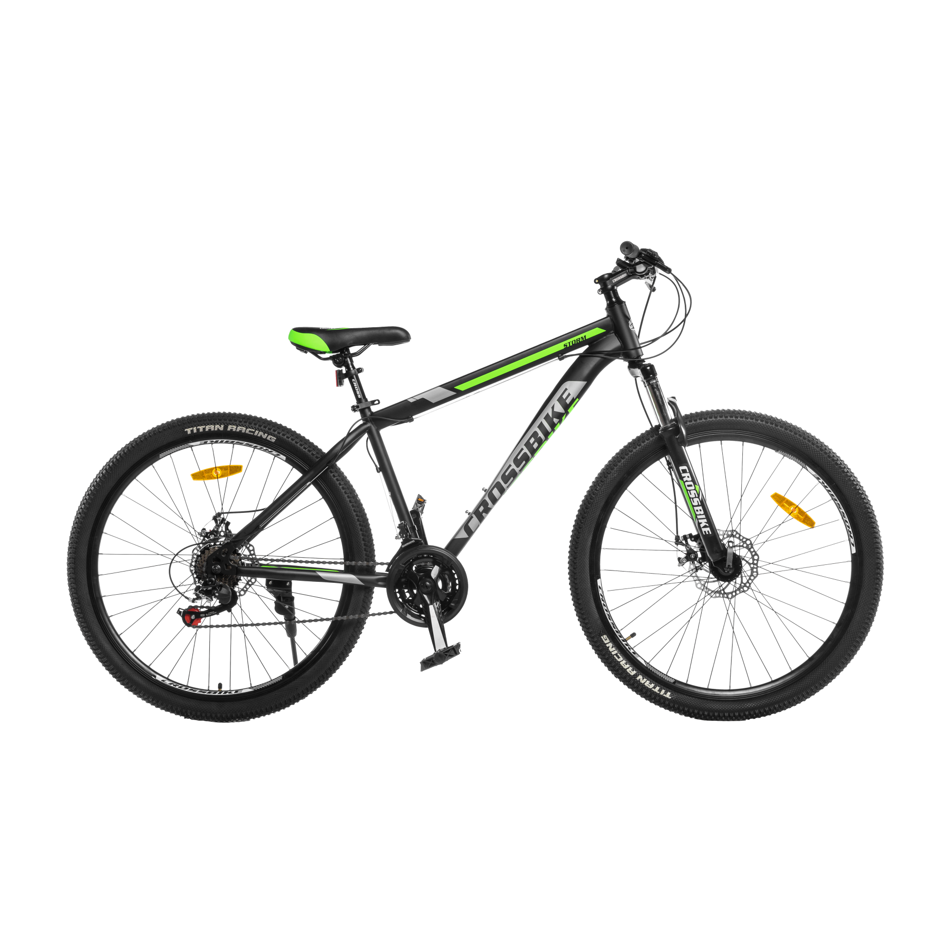 Фотографія Велосипед CrossBike Storm 27,5" розмір L рама 19 2022 Чорний-Зелений
